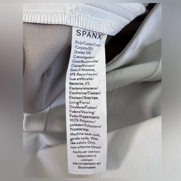 Spanx 20372R Womens Slim Straight Pants Classic White Size Large NWT - Picture 9 of 13